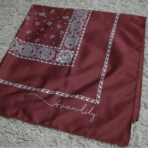 Burgundy Paisley Scarf